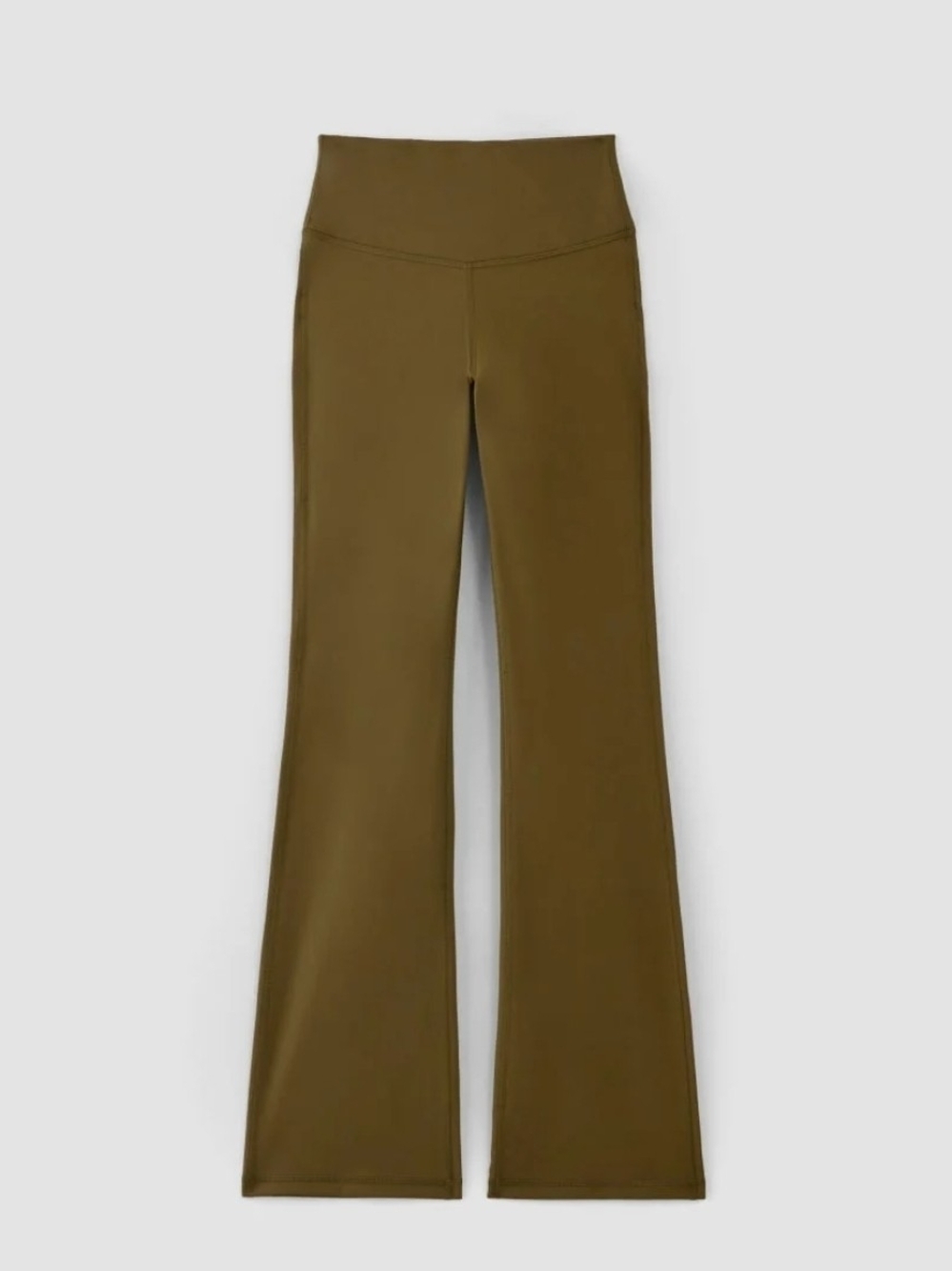 Everlane Perform High-Waist Olive Flare Leg Active Lounge Yoga Pants Sz S